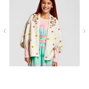 Cat and jack pom pom capelet sweater